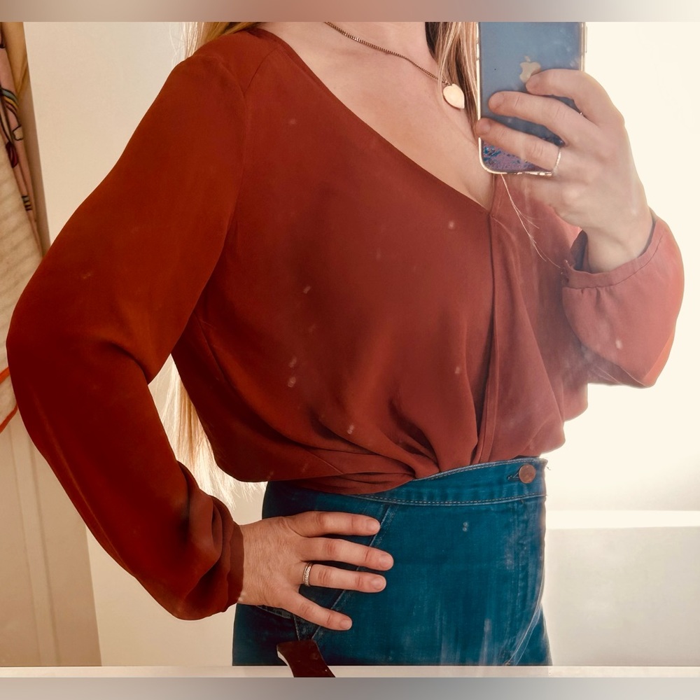Lush Blouse Burnt Orange